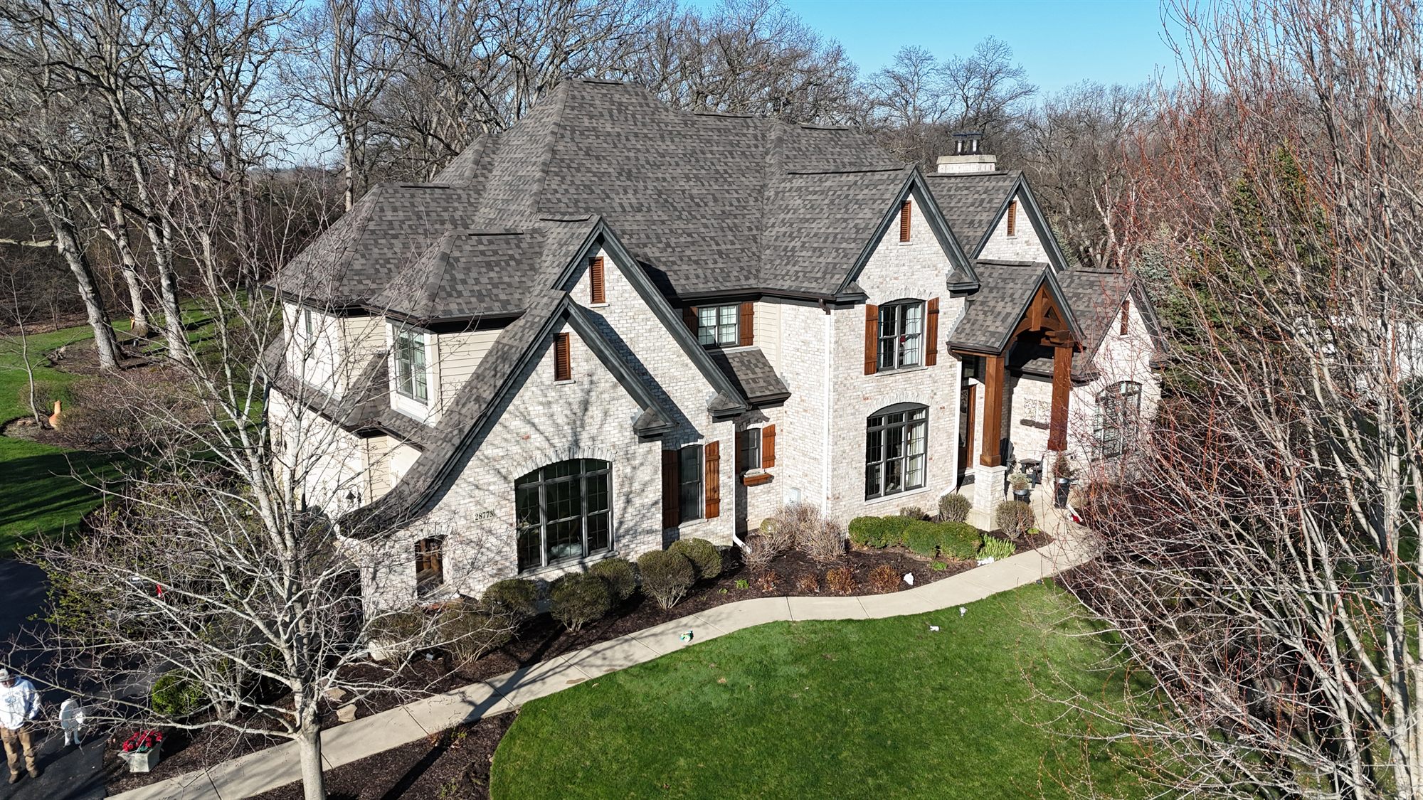 Home 1 Completed roof on a home in the Chicago suburbs
